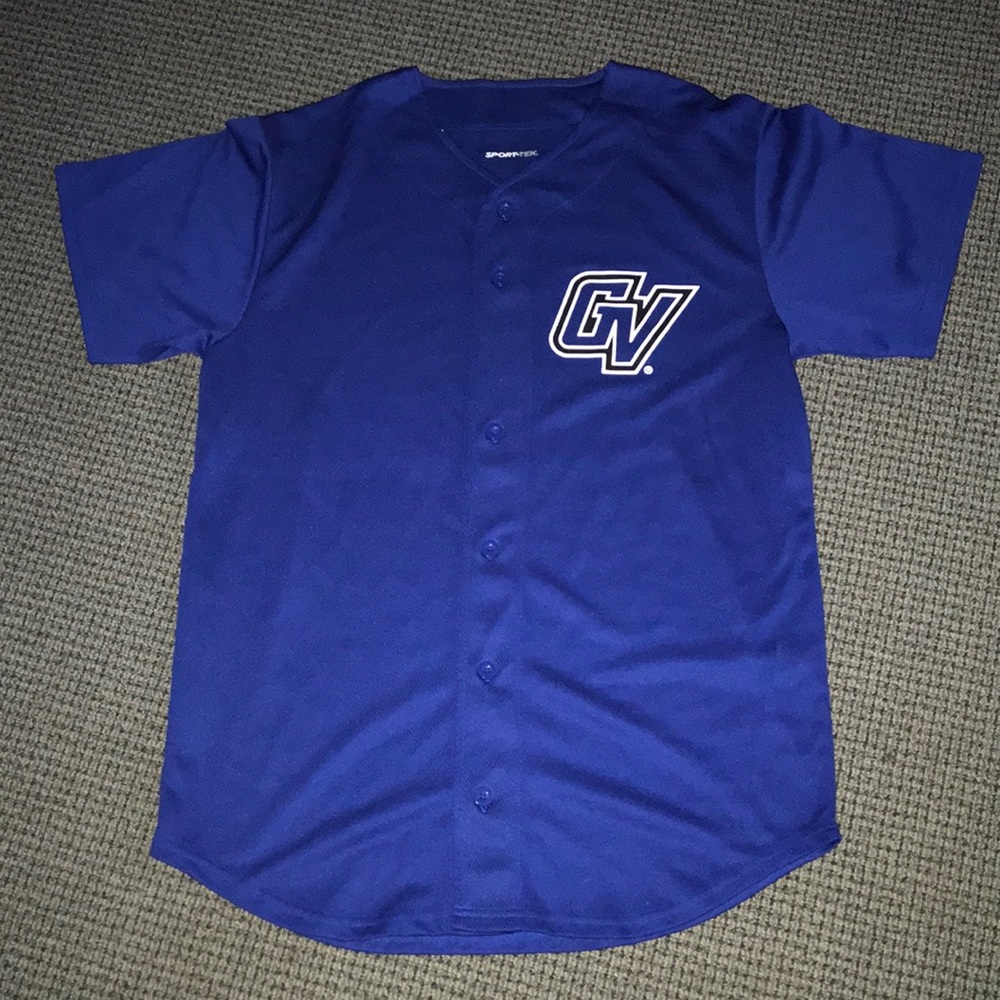 Grand‎ Valley Lakers Logo Royal Blue Baseball Jersey